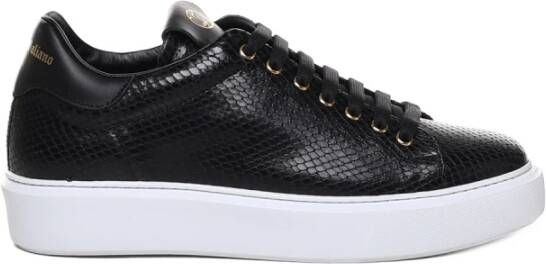 Giuliano Galiano Python-effect Leren Sneakers Zwart