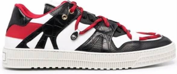 Giuliano Galiano Sneakers Wht Blk Red