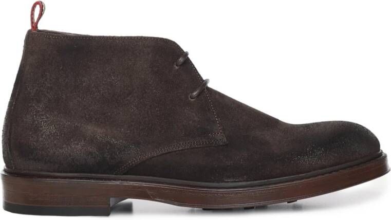 Giuliano Galiano Suède Veterschoenen Plat Bruin - Foto 2