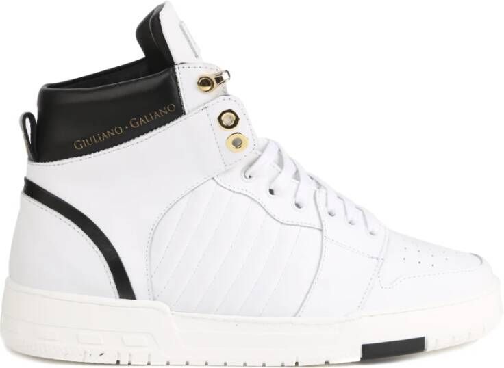 Giuliano Galiano Witte Sneakers met 1990 Patch