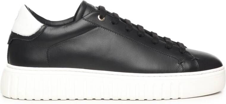 Giuliano Galiano Zwarte leren sneakers met logodetail - Foto 2