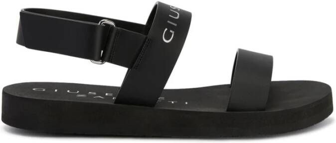 Giuseppe zanotti Platte sandalen Zwart Heren