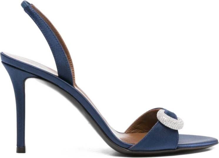 Giuseppe Zanotti Blauwe Slingback Stiletto Sandalen met Gesp