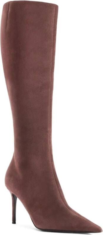 Giuseppe Zanotti Bruin Suède Stiletto Hak Kniehoge Laarzen