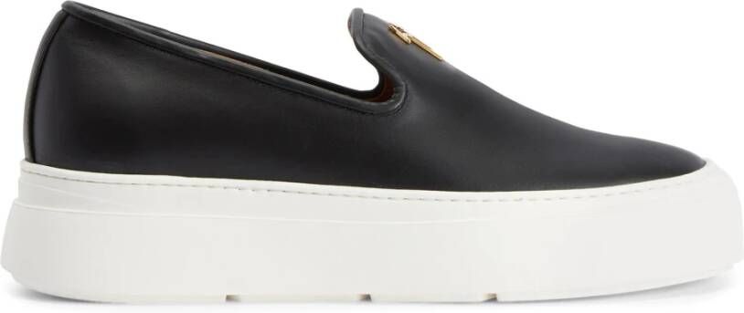 Giuseppe zanotti Casual Zwarte Leren Sneakers Black Heren