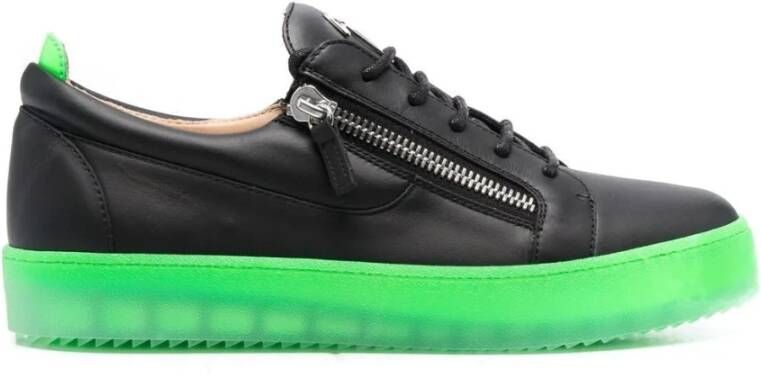 Giuseppe Zanotti Elegante Zwarte Leren Sneakers