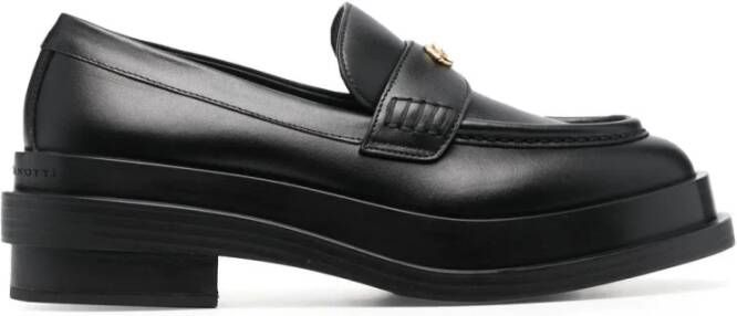 giuseppe zanotti Elegante Zwarte Loafers Black Dames