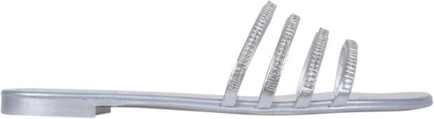 Giuseppe Zanotti Crystal Strap Flat Sandals