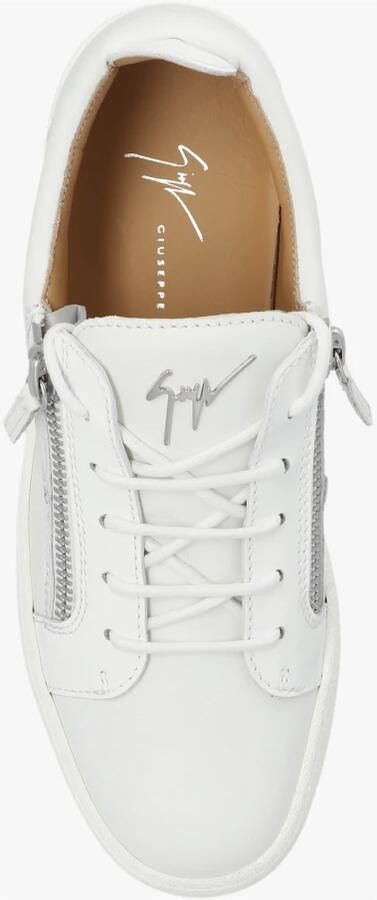 Giuseppe zanotti Vetersneakers met Metallic Logo White Dames