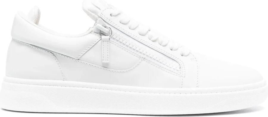 Giuseppe Zanotti Witte Leren Casual Sneakers