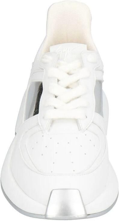Giuseppe zanotti Leren Sneakers met Geperforeerd Detail White Heren