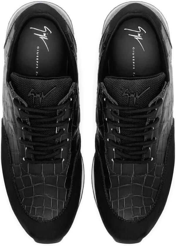 Giuseppe Zanotti Zwarte Leren Sneakers voor Vrije Tijd