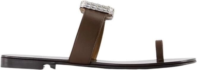 Giuseppe Zanotti Leren Slippers