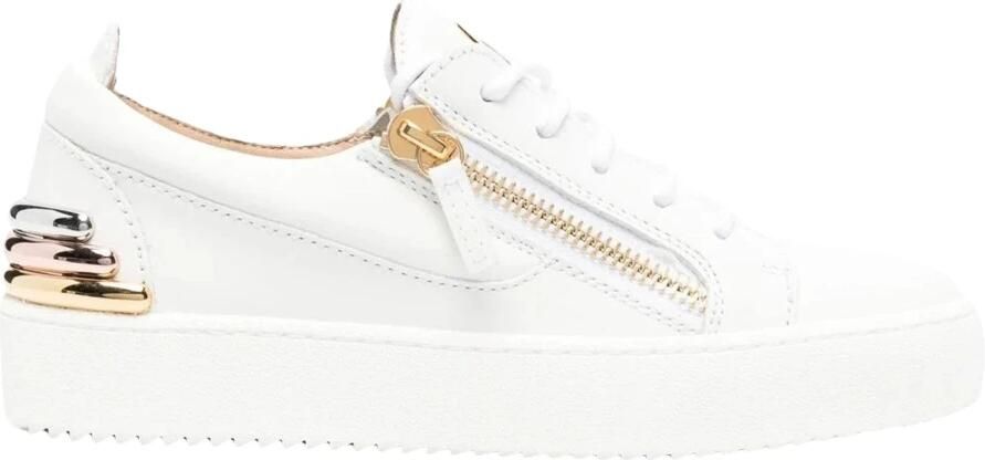 Giuseppe Zanotti Leren sneakers met ritsdetail
