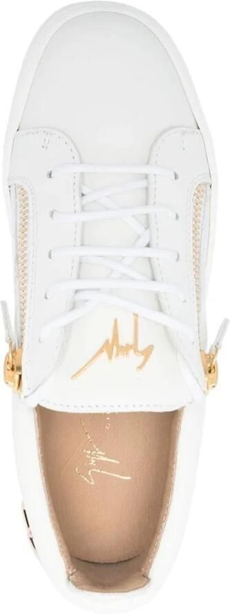 Giuseppe Zanotti Leren sneakers met ritsdetail - Foto 4