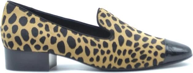Giuseppe Zanotti Luipaardprint Leren Instap Mocassins