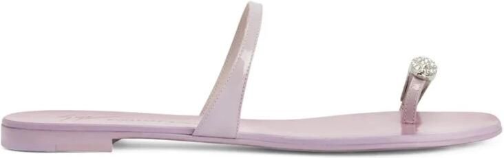 Giuseppe zanotti Sandalen Nuvo Roll 10 Flat Sandal in paars - Foto 2