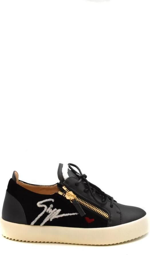 Giuseppe Zanotti Slip-On leren sneakers met rits en veters