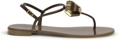 Giuseppe Zanotti Stainless Steel Flat Sandals