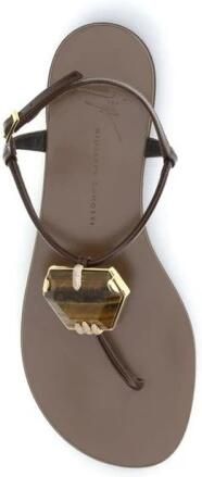Giuseppe Zanotti Stainless Steel Flat Sandals - Foto 2