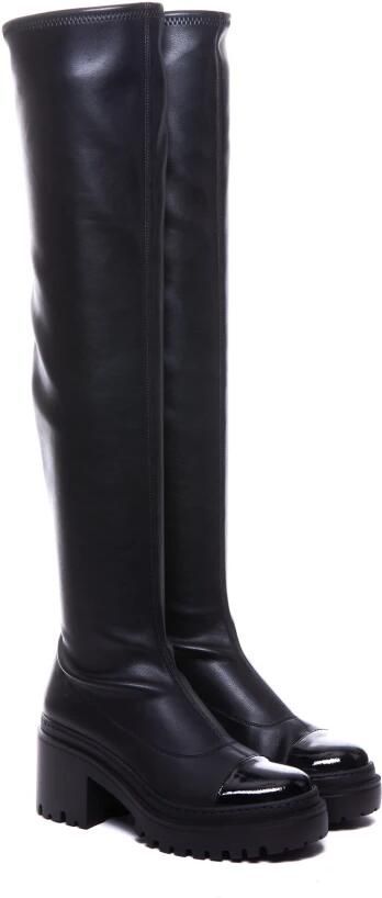 Giuseppe Zanotti Zwarte laarzen met 6 5 cm hak Zwarte laarzen met 6 5 cm hak Zwarte laarzen met 6 5 cm hak