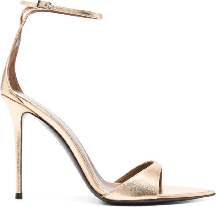 Giuseppe Zanotti Goudkleurige Gesp Enkelband Stiletto Schoenen