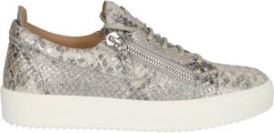 Giuseppe zanotti Grijze Sneakers met Snakeskin Print Grijs Dames