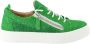 Giuseppe zanotti Groene Glitter Leren High-Top Sneakers Green Dames - Thumbnail 2