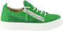 Giuseppe zanotti Groene Glitter Leren High-Top Sneakers Green Dames - Thumbnail 9