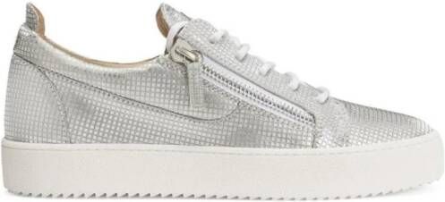 Giuseppe Zanotti Italiaanse leren sneakers met zijrits