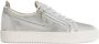 Giuseppe Zanotti Italiaanse leren sneakers met zijrits - Thumbnail 1