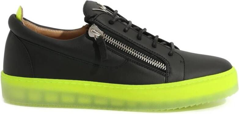 giuseppe zanotti Lage Sneakers met Zijrits Black Heren