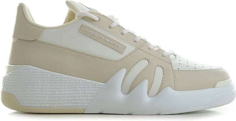 Giuseppe zanotti Leren Sneakers met Geperforeerd Detail Beige Heren - Foto 3