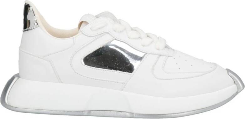 Giuseppe zanotti Leren Sneakers met Geperforeerd Detail White Heren