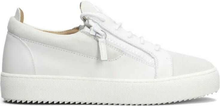 Giuseppe Zanotti Lichtgrijze suède sneakers