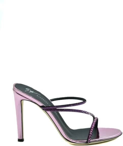 Giuseppe zanotti Luxe hakken muiltjes voor vrouwen Pink Dames