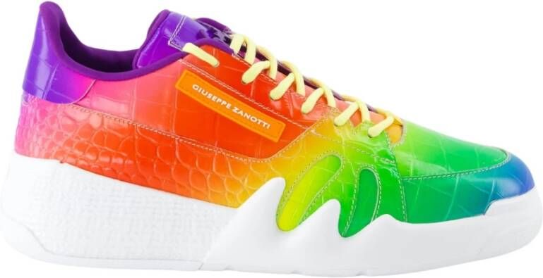 Giuseppe zanotti Multicolor Python Leren Sneakers Multicolor Heren