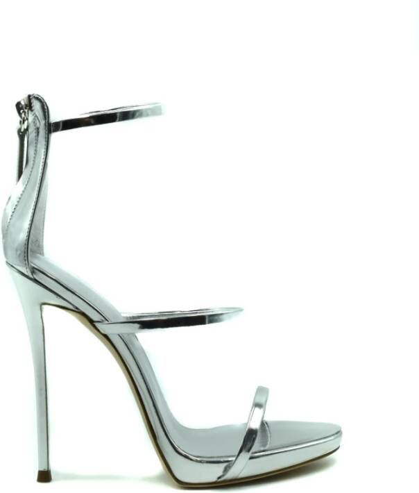 Giuseppe zanotti Prachtige zilveren sandalen voor dames Gray Dames