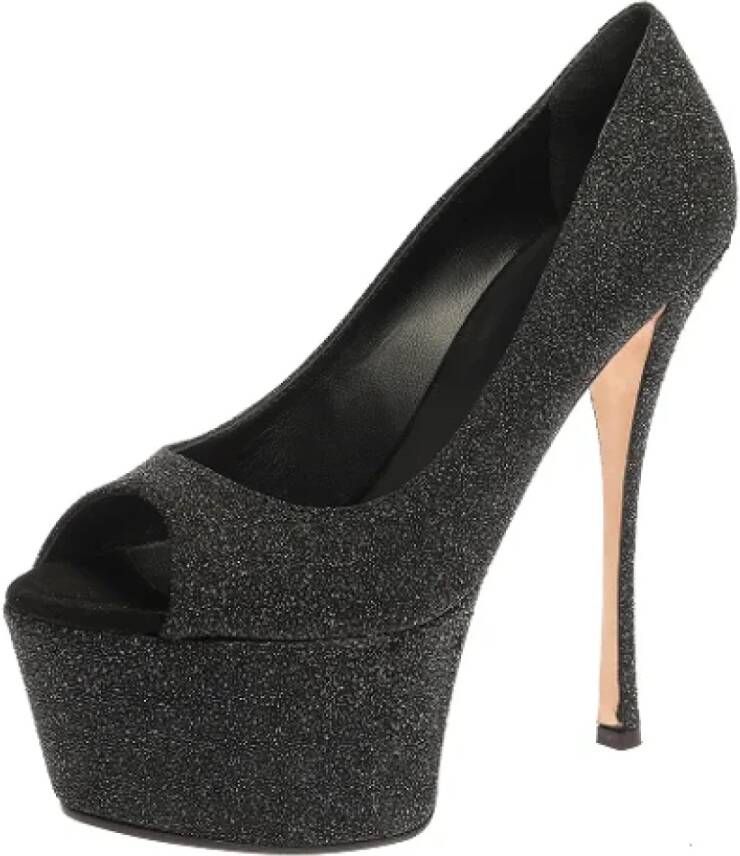 Giuseppe Zanotti Pre-owned Fabric heels Black Dames