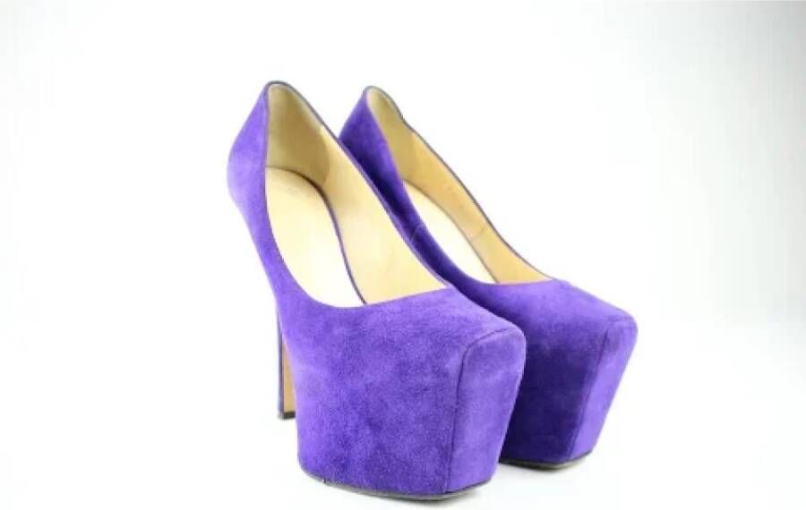 Giuseppe Zanotti Pre-owned Fabric heels Purple Dames