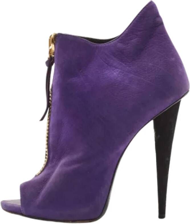 Giuseppe Zanotti Pre-owned Leather boots Purple Dames