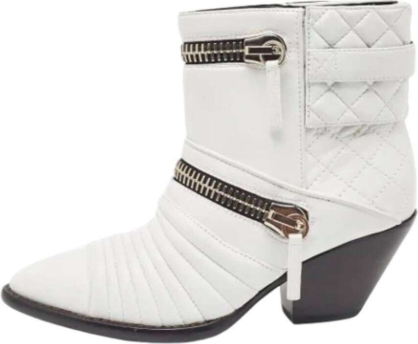 Giuseppe Zanotti Pre-owned Leather boots White Dames