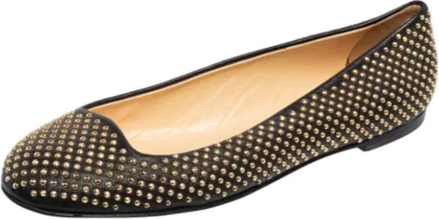 Giuseppe Zanotti Pre-owned Leather flats Black Dames