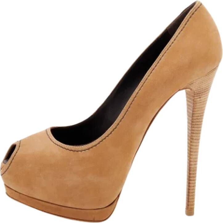 Giuseppe Zanotti Pre-owned Leather heels Beige Dames