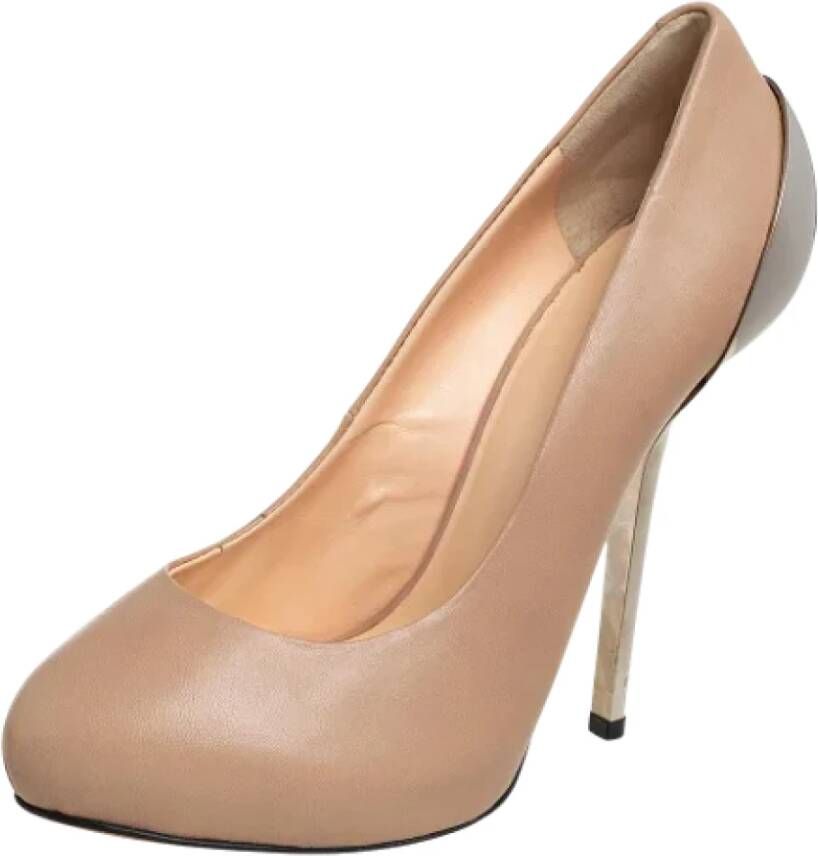 Giuseppe Zanotti Pre-owned Leather heels Beige Dames