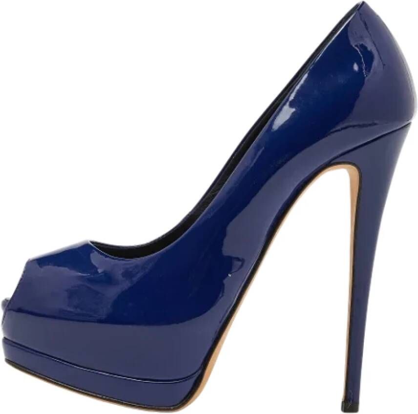 Giuseppe Zanotti Pre-owned Leather heels Blue Dames