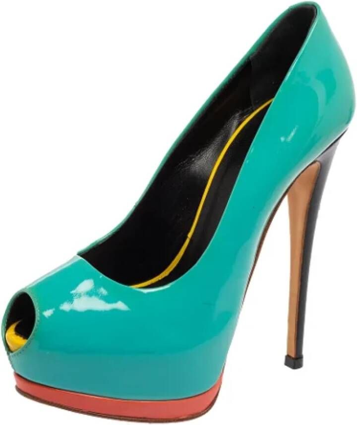 Giuseppe Zanotti Pre-owned Leather heels Green Dames