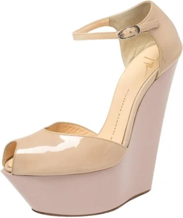 Giuseppe Zanotti Pre-owned Leather sandals Beige Dames