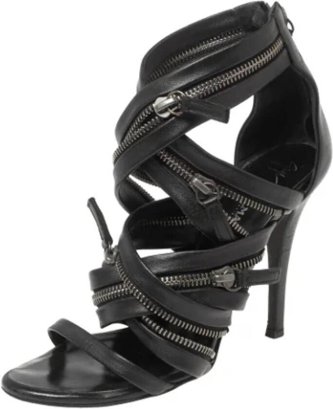 Giuseppe Zanotti Pre-owned Leather sandals Black Dames