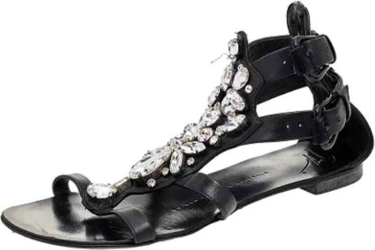 Giuseppe Zanotti Pre-owned Leather sandals Black Dames